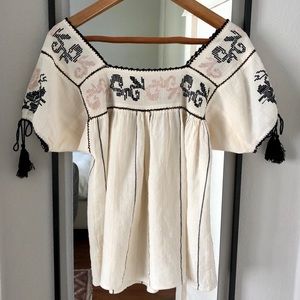 Ulla Johnson Lila embroidered blouse sz4